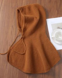 Hooded Wool Shoulder Cape