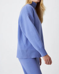 Half-Turtleneck Knit Sweater & High Waist Wide-Leg Trouser 2-Piece Set