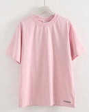 Loose Cotton Knit O-Neck Tee
