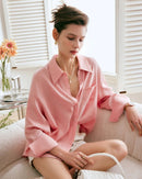 Long-Sleeved Elegant Loose-Fitting Collared Shirt