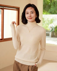 Classic Wool Turtleneck Pullover Sweater