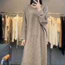 Oversized Round-Neck Cashmere Dress