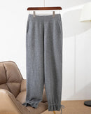 Merino Wool Cuffed Knit Pants