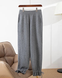 Merino Wool Cuffed Knit Pants