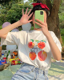 Retro Fruit Emblem Short Sleeve Top