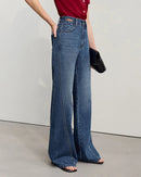 Retro Loose Cotton Flared Jeans