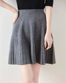 Wavy High-Waisted Sweet Knit Wool Mini Skirt