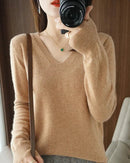 Soft And Slim-Fitting V-Neck Knit Sweater