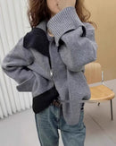 Cashmere Turtleneck Zip-Front Cardigan