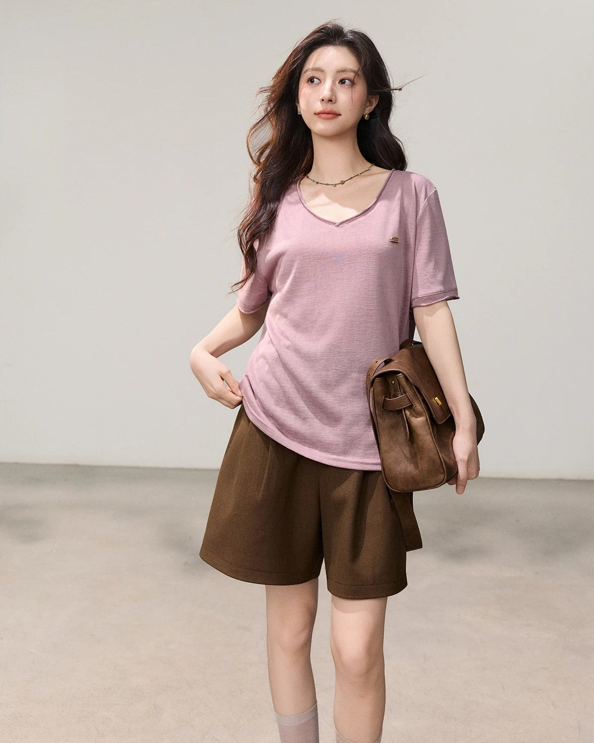 High-Waisted A-Line Straight Leg Shorts