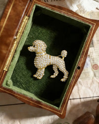 Exquisite Baroque-Style Puppy Brooch