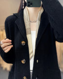 Pure Wool Stand Collar Cardigan