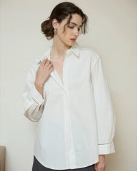 Casual Collared Single-Breasted Loose-Fitting Shirt