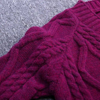 Twist Short V-Neck Single-breasted Knitted Cardigan