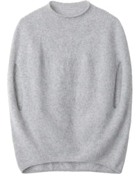 Wool Cashmere Turtleneck Sleeveless Loose Knit Sweater