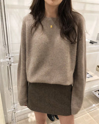 Round-Neck Pullover Sweater