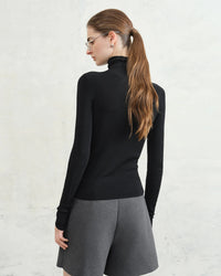 Seamless Turtleneck Sweater From Superfine Wool