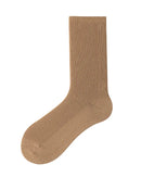 Combed cotton pile crew socks — soft gathered texture, breathable knit, designed for effortless everyday styling.
