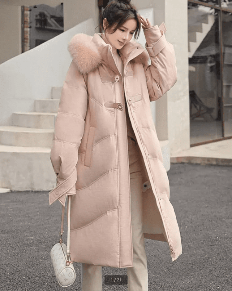 Women'S Mid-Length Thickened Warm Parka