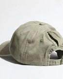 Washed Ponytail Baseball Cap