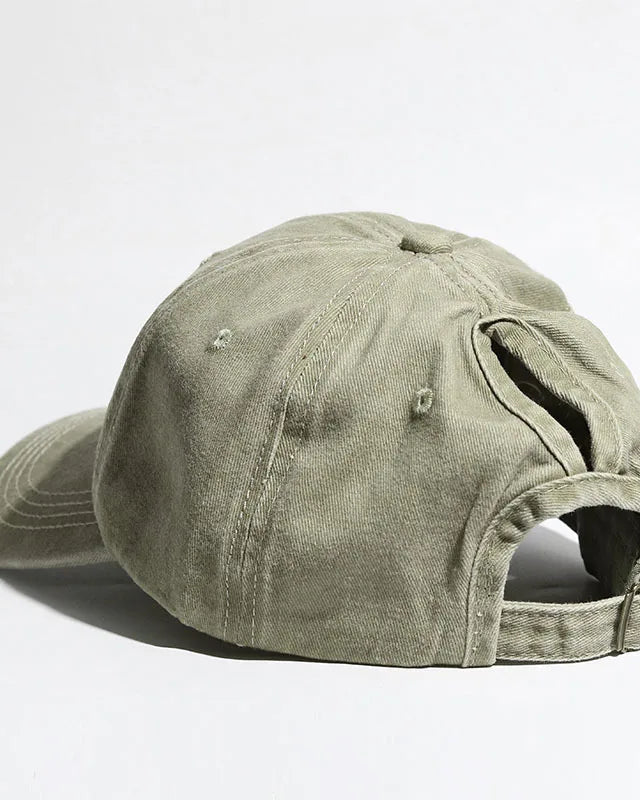 Washed Ponytail Baseball Cap