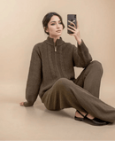 O Neck Sweater & Wide Leg Pants TrackSuit