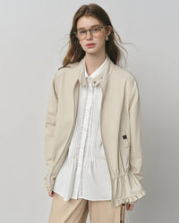 Cotton Modal Zip Collar Jacket