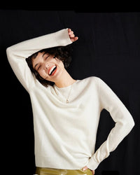 Casual Round Neck Loose Cashmere Sweater