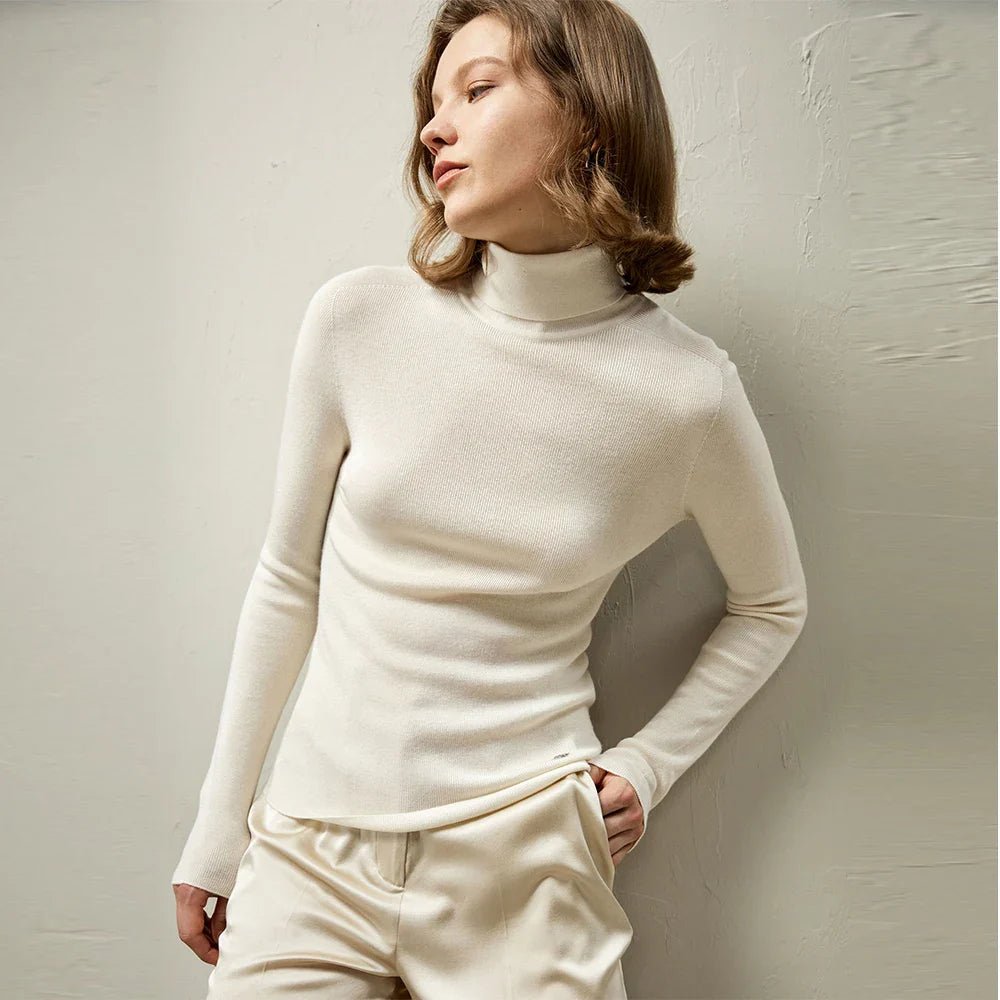 Seamless Silk-Cashmere Turtleneck Jumper