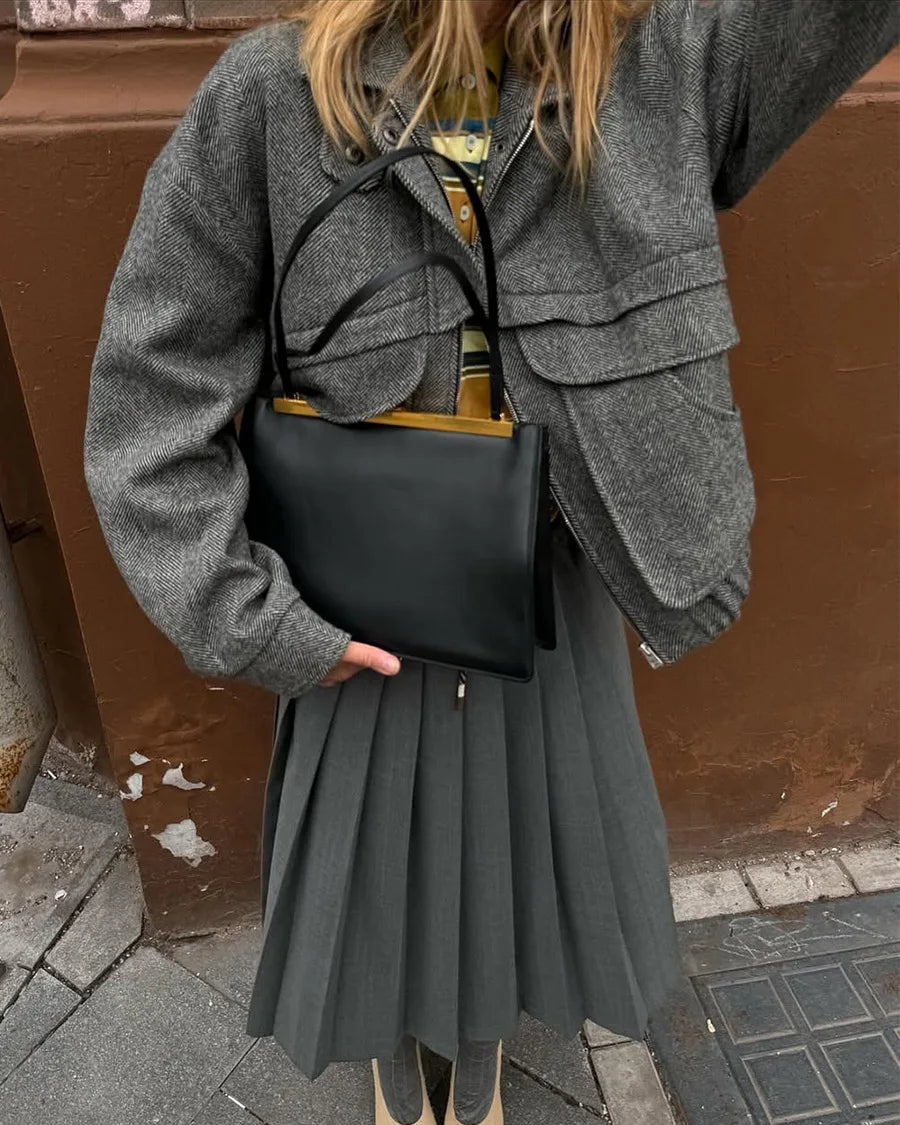 Retro Zip Front Women Jacket