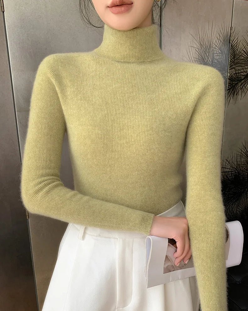Cashmere Turtleneck Slim-Fit Pullover Sweater
