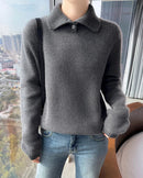 Thick Merino Wool Zip Turtleneck Sweater