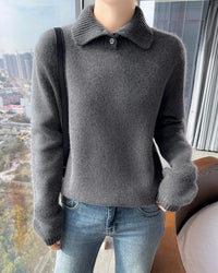 Thick Merino Wool Zip Turtleneck Sweater