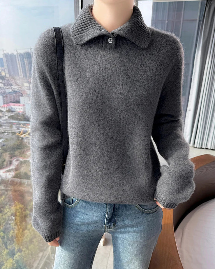 Thick Merino Wool Zip Turtleneck Sweater
