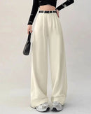 High Waist Wide-Leg Trousers with Belt
