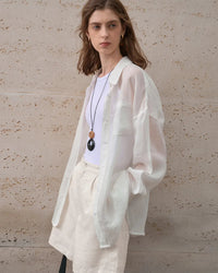 High-Waisted Casual Linen Shorts