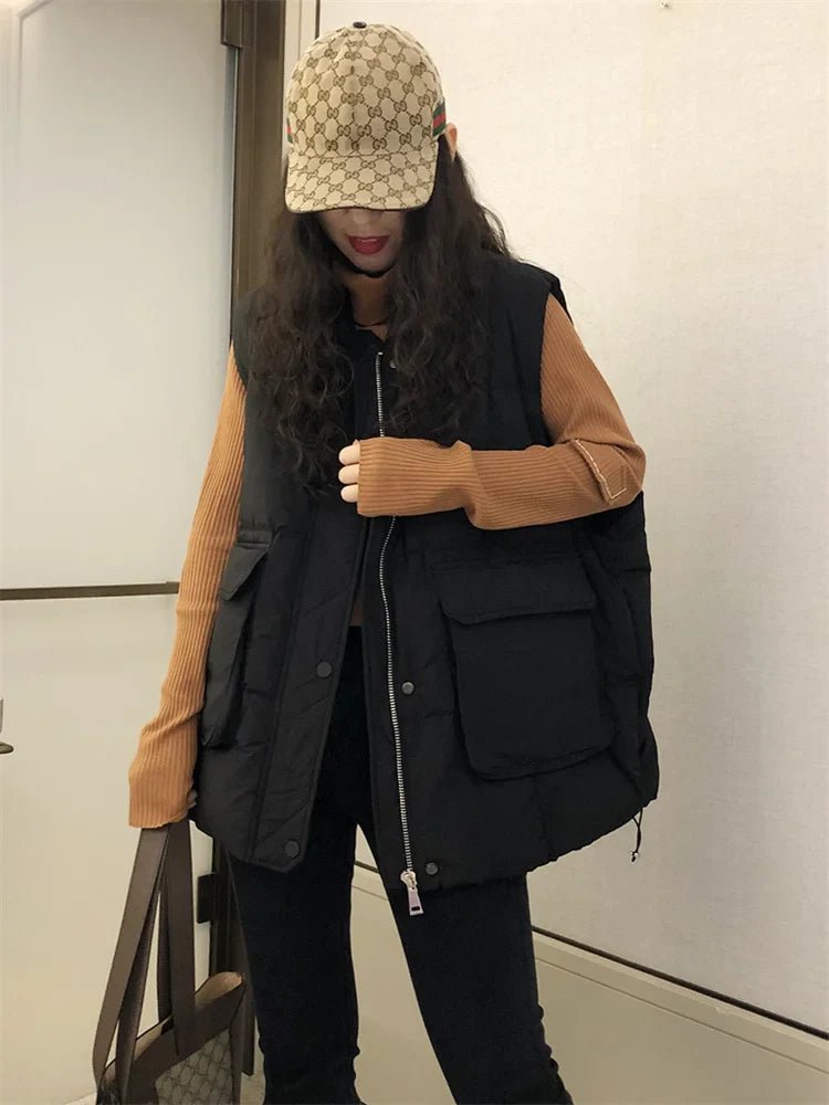 Casual Round-Neck Vest Down Jacket