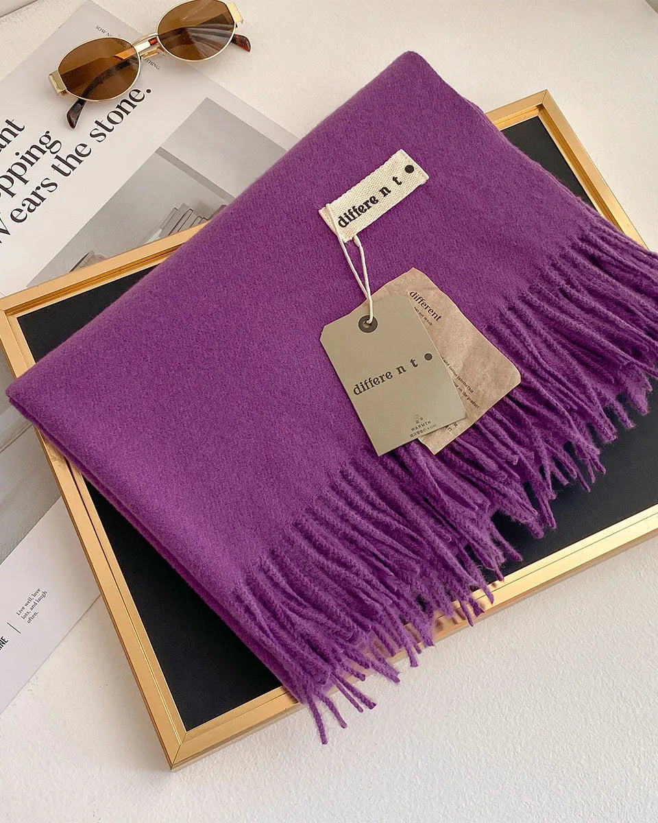 Thick Faux-Cashmere Shawl