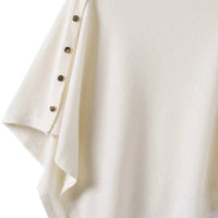 Solid 100% Cashmere Poncho Scarf