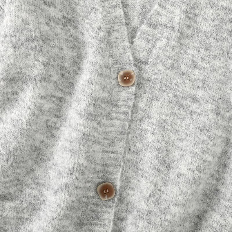 Wool Blend Soft Knitted Short Cardigan