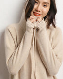 Cashmere Hooded Knit Sweater Dress