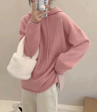 Solid Cashmere Knitted Hoodie