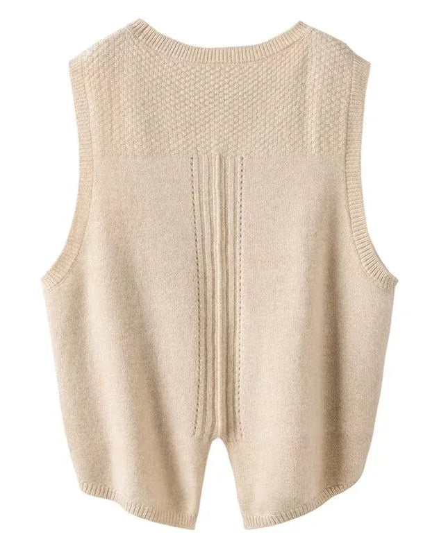 Round Neck Wool Vest