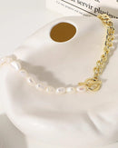 Baroque Pearl Asymmetric Chain Necklace