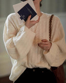 Relaxed Knit Wool Crewneck Sweater