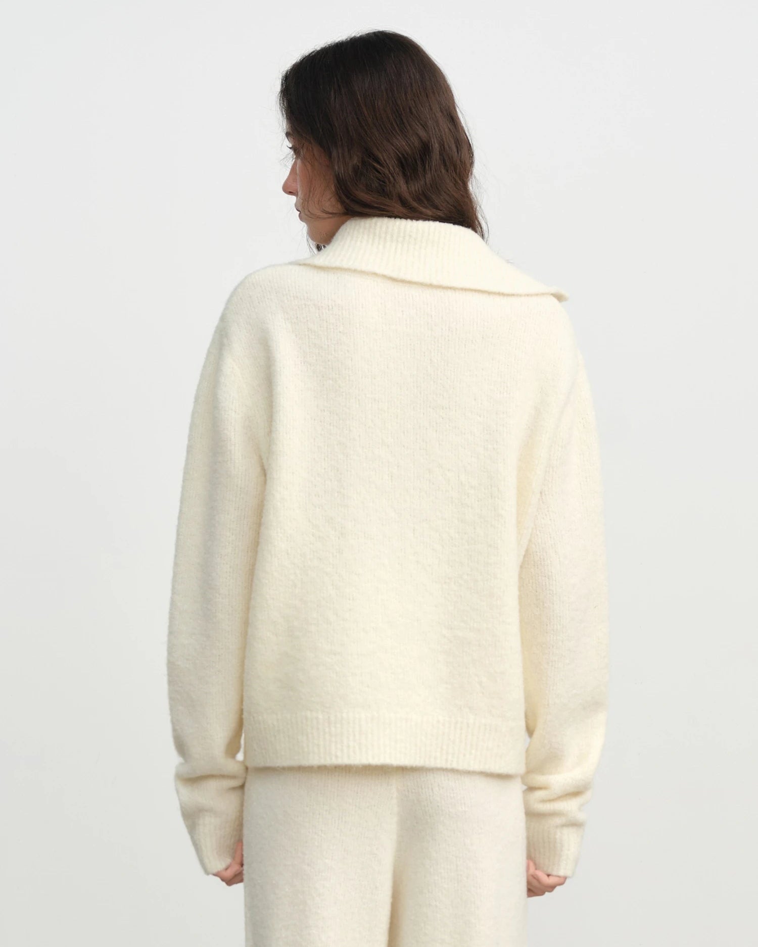 Wool Blend Knit Cardigan Sweater