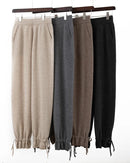 Merino Wool Cuffed Knit Pants