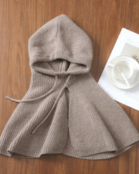 Hooded Wool Shoulder Cape