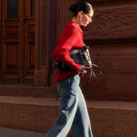 Casual Lapel Zipper Pullover Sweater