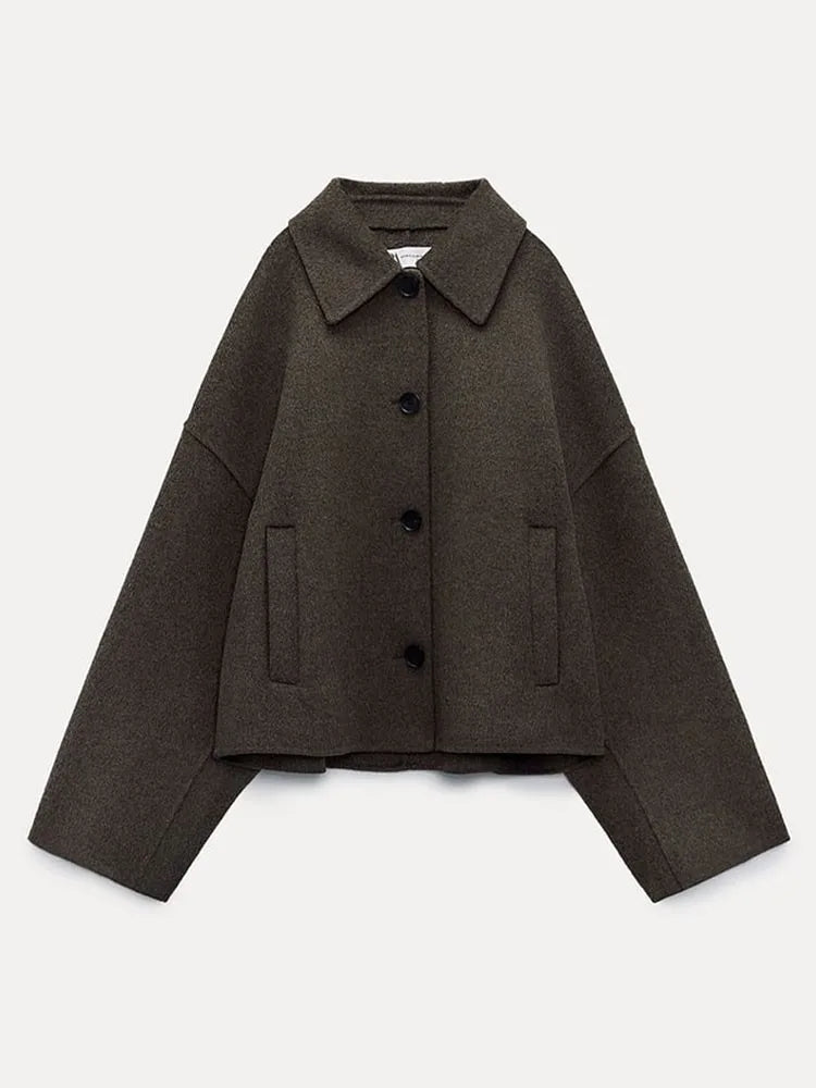 Single Breasted Cropped Jacket